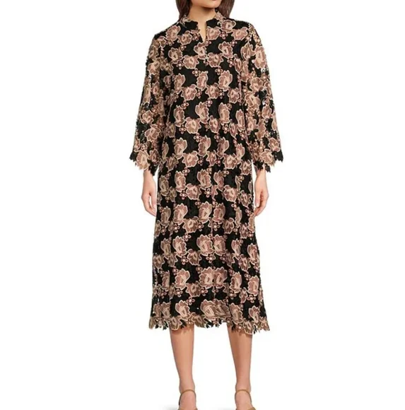 marie lace midi dress DRESS THE POPULATION 'MARIE' LACE MIDI ROSE SHEATH DRESS sz S